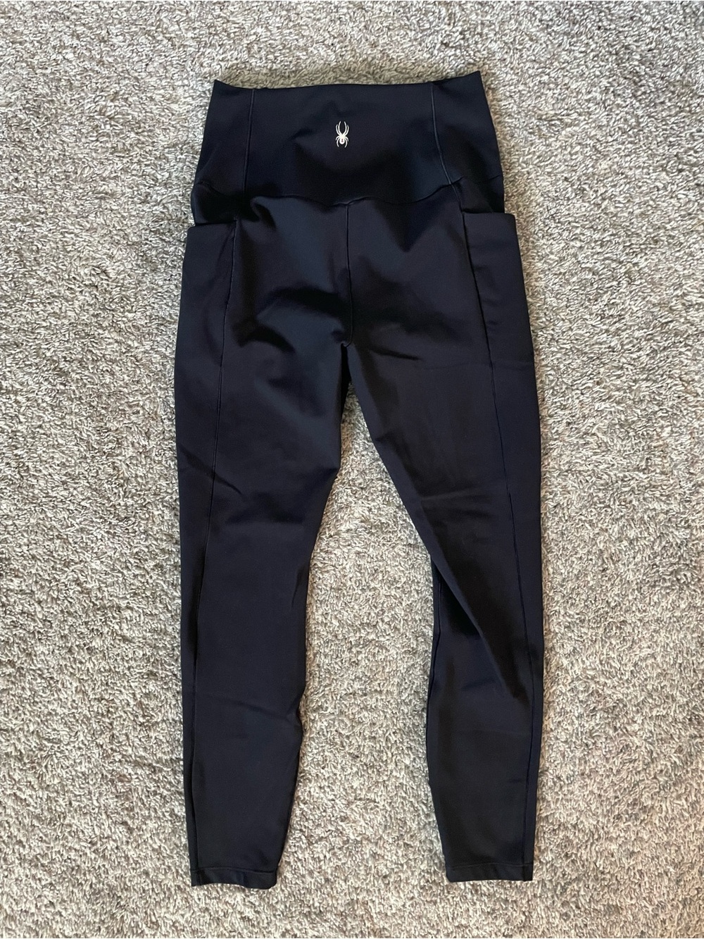 Spyder Black High-Waist Leggings with Side Pockets